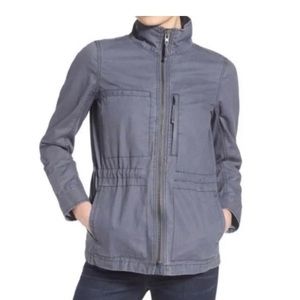 Madewell Jacket Gray Utility Cargo Casual Coat Size XS